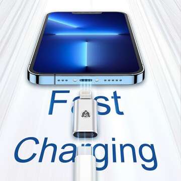 TechMatte USB C to Lightning Adapter, [2 Pack] 27W PD Fast Charging Compatible with iPhone/iPad/iPod/AirPods iOS Devices, Support Data Transfer, Not Support Headphones/OTG, with Anti-Lost Holder