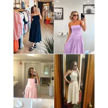 Loafawes Strapless Maxi Dress for Summer Comfort and Style