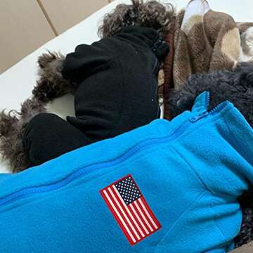 Dog Coat Dog Jackets Polar Fleece Pet Windproof Dog Sweater Pets Apparel Warm Fleece Padded Winter Dogs Coats Puppy Small Medium Large Dog Clothes for Dog Blue 7XL