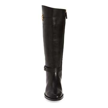 Tory Burch Womens Everly Leather Riding Knee-High Boots Black 8 Medium (B,M)