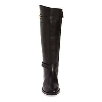 Tory Burch Womens Everly Leather Riding Knee-High Boots Black 8 Medium (B,M)