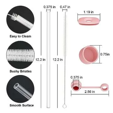 Replacement Straw Cover Spill Stopper Accessories for Stanley Cup 40 oz 30 oz Quencher, Tumbler Acce...