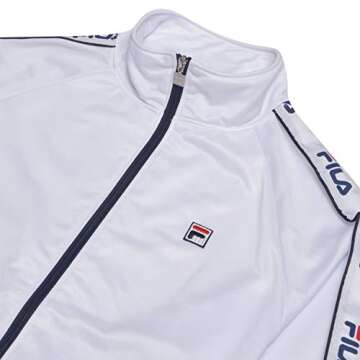FILA Mens Big and Tall Track Jacket with Logo Taping Down Arms