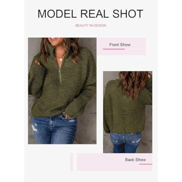 EVALESS Waffle Knit Sweater - Cozy Women's Pullover for All Occasions