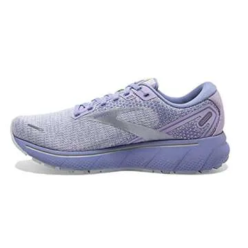Brooks Women's Ghost 14 Neutral Running Shoe - Lilac/Purple/Lime - 9 Medium