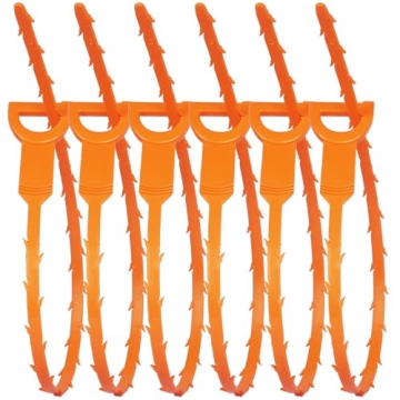 6 Pack Hair Drain Clog Cleaning Tool, ONEHERE Hair Drain Clog Remover Tool, Drain Augers Hair Catche...