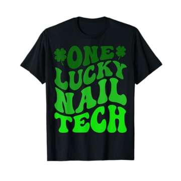 One Lucky Nail Tech Manicurist Nail Artist St Patricks Day T-Shirt