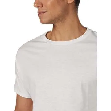 Hanes mens Essentials Short Sleeve T-shirt Value Pack (6-pack) fashion t shirts, White, Large US