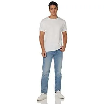 Hanes mens Essentials Short Sleeve T-shirt Value Pack (6-pack) fashion t shirts, White, Large US