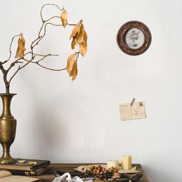 SIKOO Small Vintage 3×3 Round Picture Frame Antique Ornate Mini Photo Frame Vintage Wall Decor, Bronze Gold