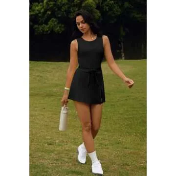 Nirovien Women's Tennis Dress with Built-in Shorts and Bra