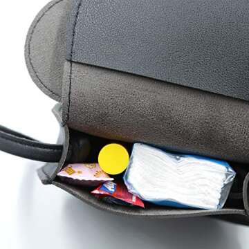 Ondeam Little Mouse Ear Bow Crossbody Purse,PU Shoulder Handbag for Kids Girls Toddlers(Black)