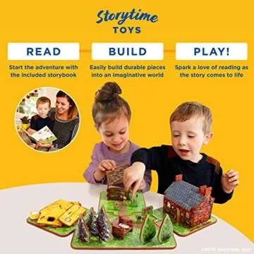 Three Little Pigs 3D Puzzle - Storybook & Toys Set