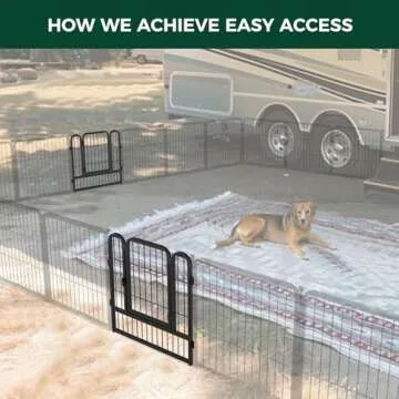 FXW Instant Dog Playpen, Portable Pet Fence for Outdoor, RV Trips, and Camping, 24inch, 16 Panels for Puppy and Small Dogs│Patented