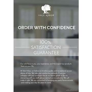 Vale Arbor Clear Acrylic Serving Tray for Vanity, Bathroom, Ottoman, Desk and Décor with Handles (Rectangle, Large)