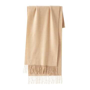 CALVIN & OLIVIA Ultra-Soft Winter Cashmere Feel Scarf Solid Color Warm Long Unisex Winter Scarves Pe...