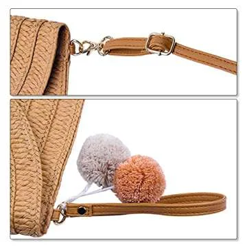 Versatile Freie Liebe Straw Clutch Purse for Summer Style