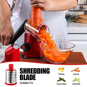 Geedel Rotary Cheese Grater & Mandoline Slicer Tool