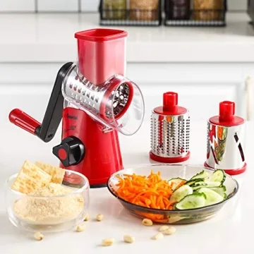 Geedel Rotary Cheese Grater & Mandoline Slicer Tool