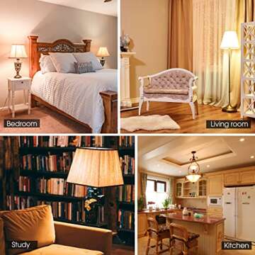 Energetic 24 Pack LED Light Bulbs 60 Watt Equivalent, A19 Warm White 3000K, E26 Base, Non-Dimmable, 750lm, UL Listed