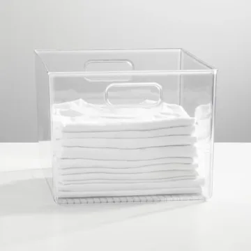 mDesign Plastic Storage Bins for Closet Organization