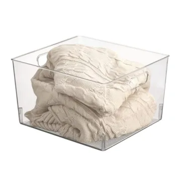 mDesign Plastic Storage Bins for Closet Organization