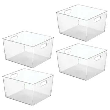 mDesign Plastic Storage Bins for Closet Organization