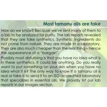 PUR360 Tamanu Oil - Best Treatment for Psoriasis, Eczema, Acne Scar, Rosacea - Relief for Dry, Scaly...