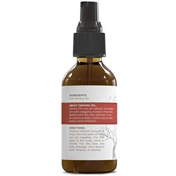 PUR360 Tamanu Oil - Best Treatment for Psoriasis, Eczema, Acne Scar, Rosacea - Relief for Dry, Scaly Skin, Scalp and More - Cold Pressed – Proven 100% Pure