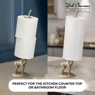 WallCharmers Gold Elephant Paper Towel Holder - Unique Decor