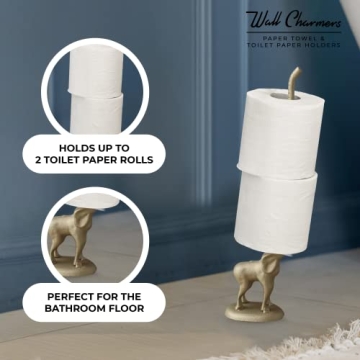 WallCharmers Gold Elephant Paper Towel Holder - Unique Decor