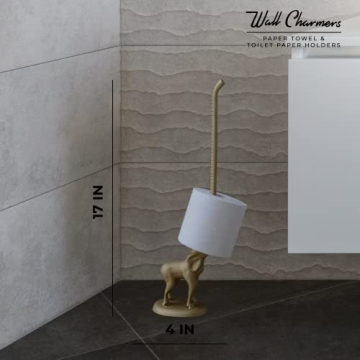 WallCharmers Gold Elephant Paper Towel Holder - Unique Decor