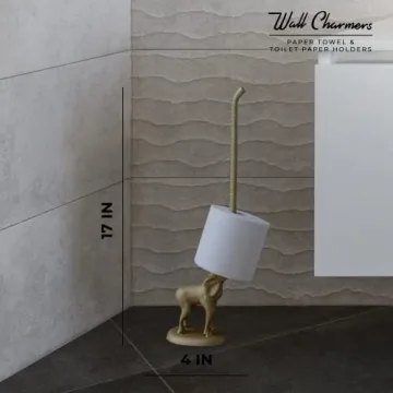 WallCharmers Gold Elephant Paper Towel Holder - Unique Decor
