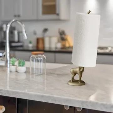 WallCharmers Gold Elephant Paper Towel Holder - Unique Decor