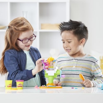 Play-Doh Buzz 'n Cut Fuzzy Pumper Barber Shop Set, Electric Buzzer, 5 Colors of 2-Ounce Cans, Preschool Toys, Christmas Gifts Girls & Boys, Ages 3+ (Amazon Exclusive)