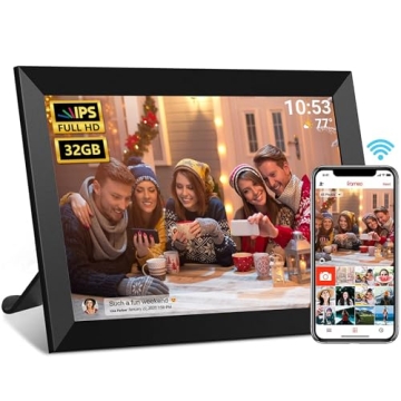 FRAMEO Digital Photo Frame - 10.1 Inch WiFi Picture Frame with 1280x800 IPS HD Screen, 32GB Storage,...