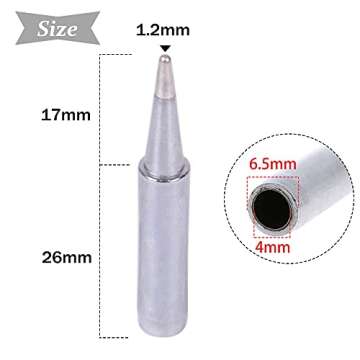 Saipe 10Pcs Lead Free 900M Replacement Soldering Iron Tips for Hakko & More