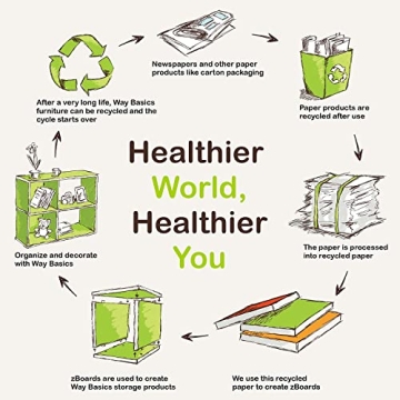 Way Basics Cube Storage Stylish Eco-friendly Organizer