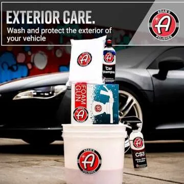 Adam's Premium Car Wash Kit - Arsenal Builder Car Wash Kit with Car Care Cleaning Chemicals, Essential Car Wash Supplies - Gift for Car & Truck Lovers, Dads and DIYers