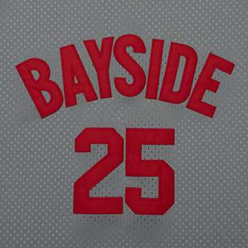 OTHERCRAZY Morris Jersey #25 Bayside Basketball Jersey Grey S-XXXL (Grey, Small)