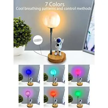 WLHONG 3D Moon Astronaut Night Light for Kids