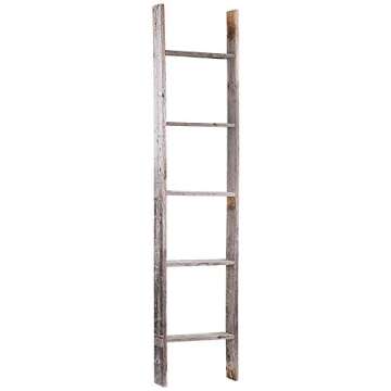 5' Reclaimed Barnwood Rustic Ladder