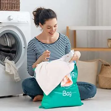 2 Pcs Large Travel Laundry Bag Waterproof Wet Dry Bag Washable Dirty Clothes Drawstring Bag Bathing Suit Workout Bag for Gym Clothes Laundry Wet Clothes Swimming Yoga, Green Grey