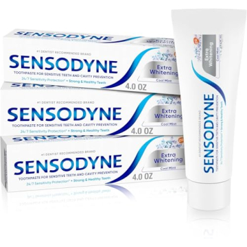 Sensodyne Extra Whitening Sensitive Teeth and Cavity Prevention Whitening Toothpaste, Amazon Exclusi...
