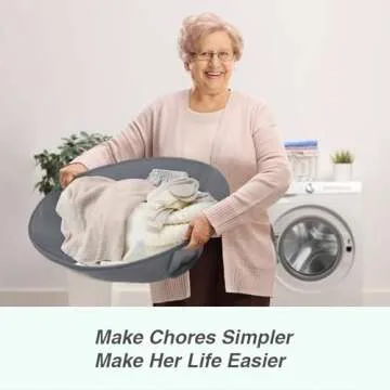 27" Pop Up Laundry Hamper, HEON Collapsible Laundry Basket for Dirty Clothes Dryer & Washer Removal, Pop Up Clothes Hamper with Handles, Foldable Transfer for Family Bathroom Laundry Room Dorm(Cray)