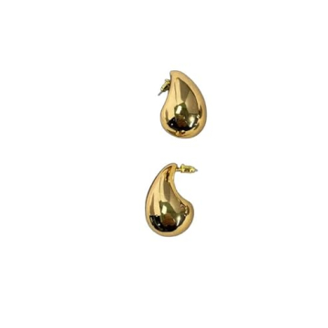 Luxury 18k Gold Plated Oversized Tear Drop Earrings