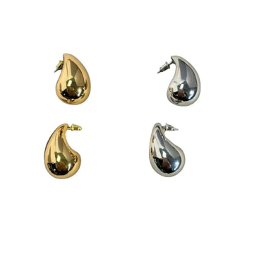 Luxury 18k Gold Plated Oversized Tear Drop Earrings