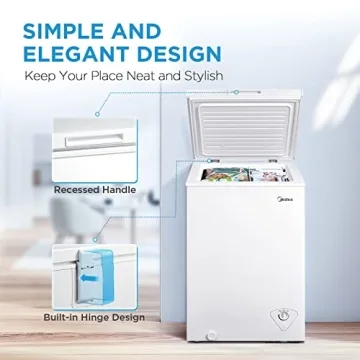 Midea Mini Freezer 3.5 Cu. Ft. - White Compact Storage