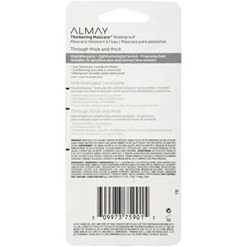 Almay Waterproof Mascara for Thicker Lashes, 0.26 Oz