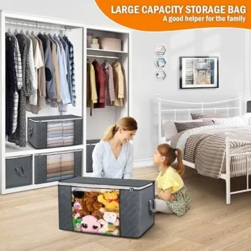 Budding Joy Clothes Storage Bags for Organization 60L
